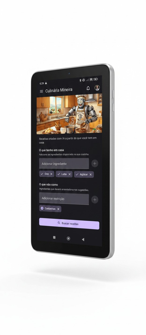 Chef IA criando receitas a partir dos ingredientes disponíveis